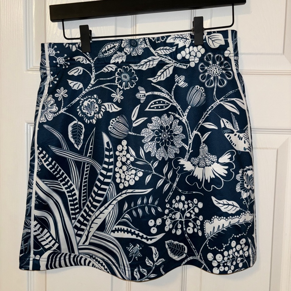 Gretchen Scott All over Print Hummingbird Floral Stretchy Skirt Small